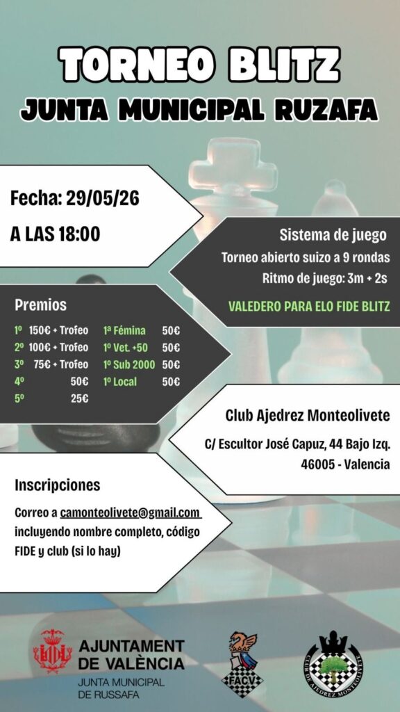 TORNEO BLITZ JUNTA MUNICIPAL RUZAFA