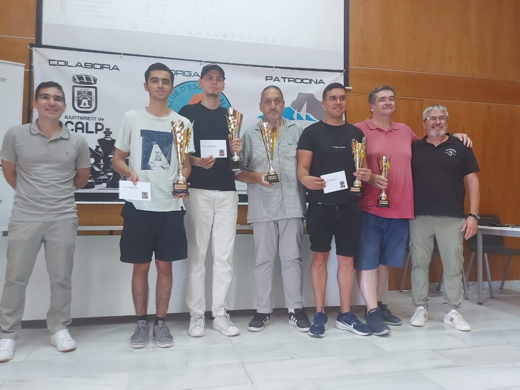 podium 5 primeros puestos